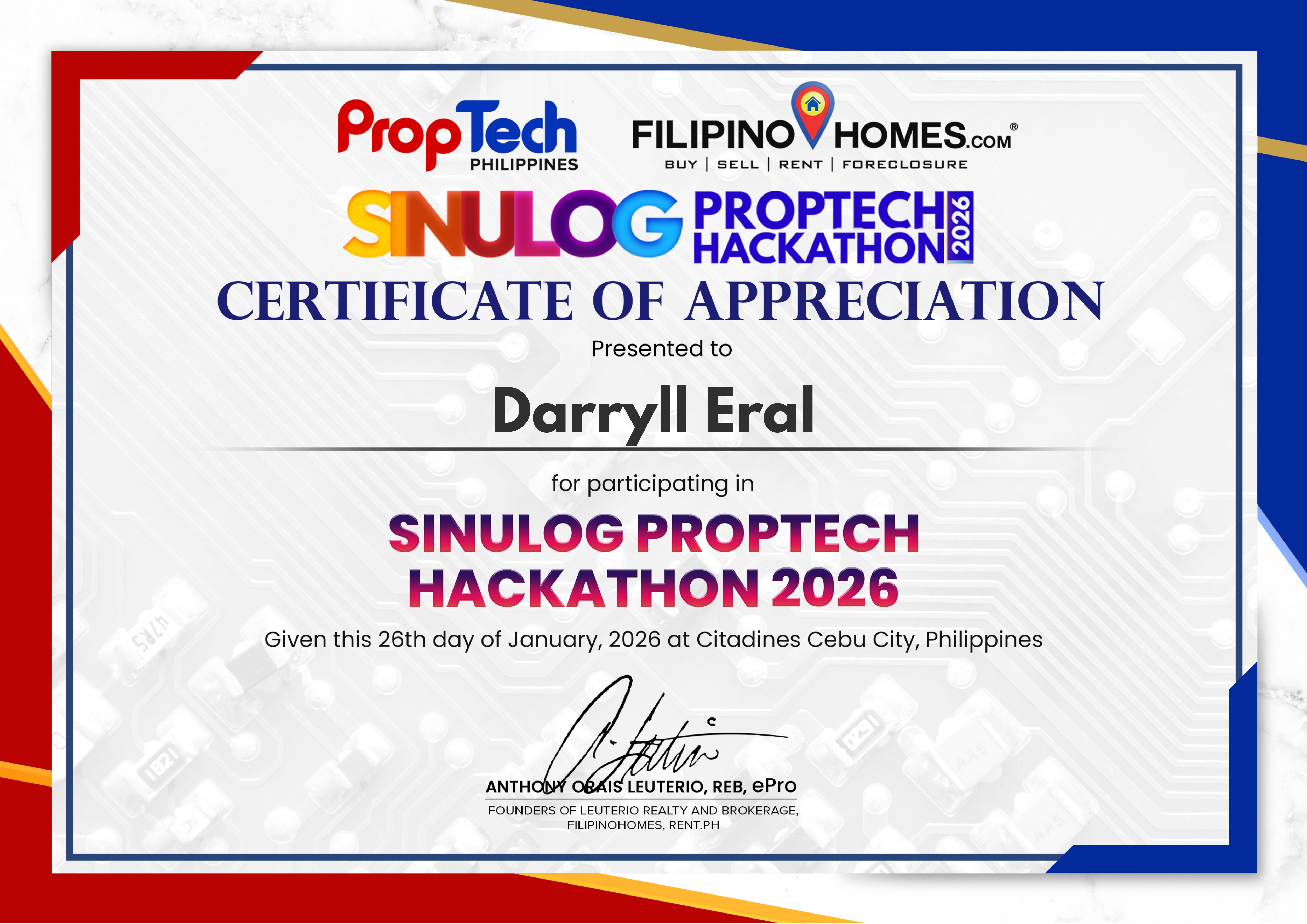 Sinulog Proptech Hackathon 2026