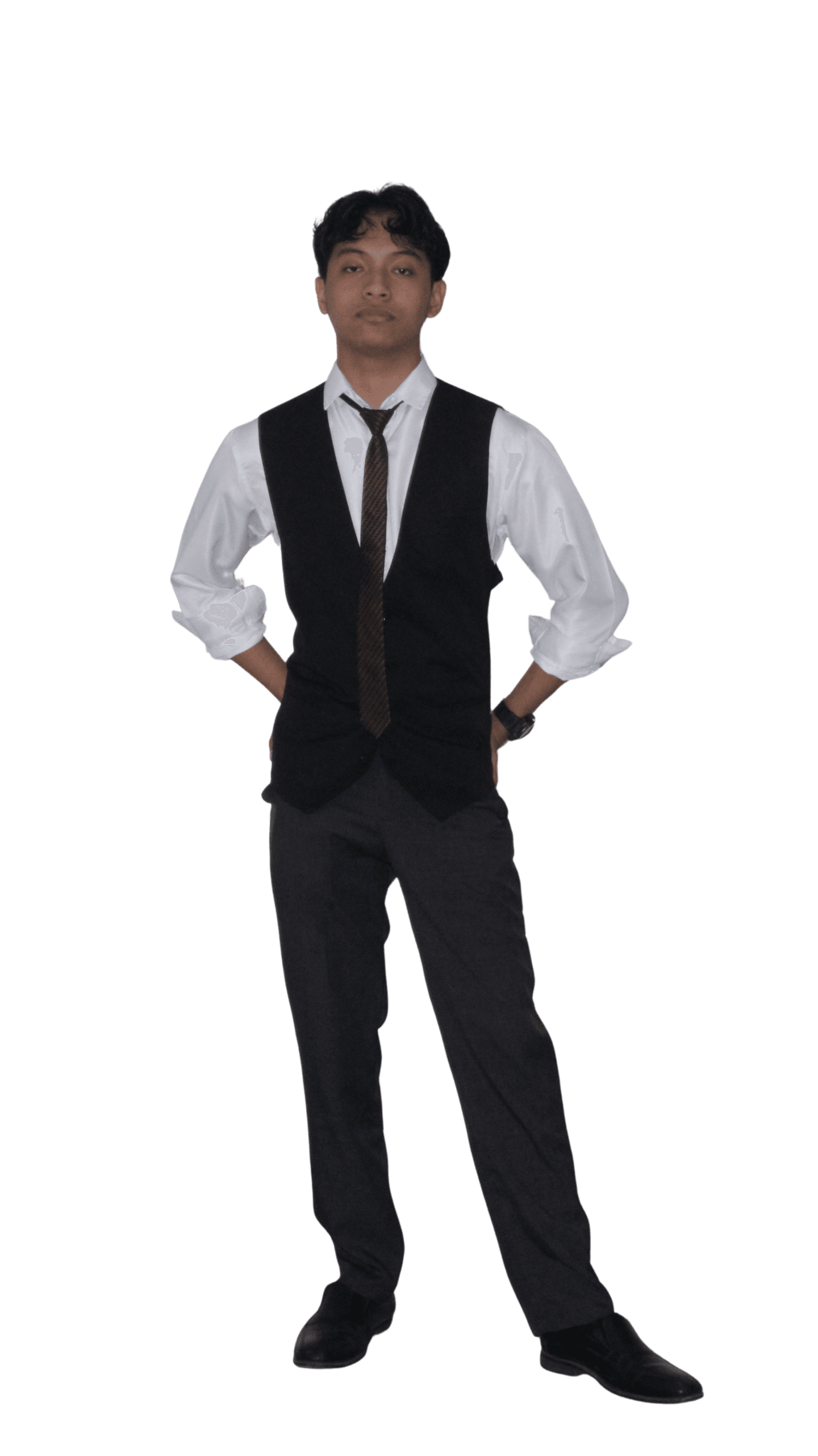 Darryll Eral standing confidently with hands on hips